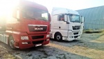 MAN TGX 18 440 tractors. Route Poland-Ukraine